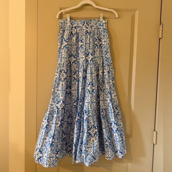 Hill House Camila Tiered Mosaic Skirt - Size S - Picture 5 of 7